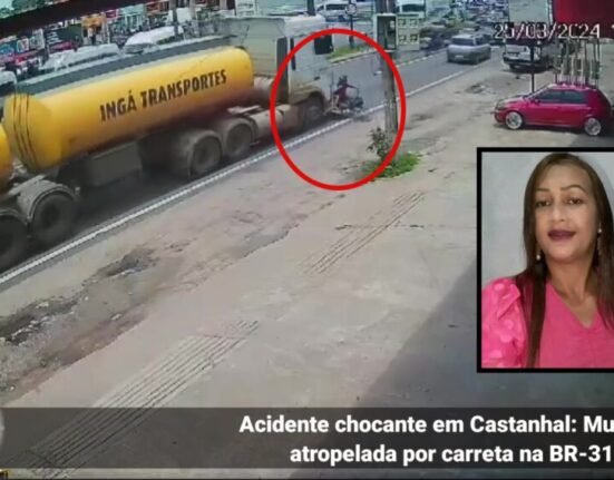 Acidente chocante em Castanhal: Mulher é atropelada por carreta na BR-316