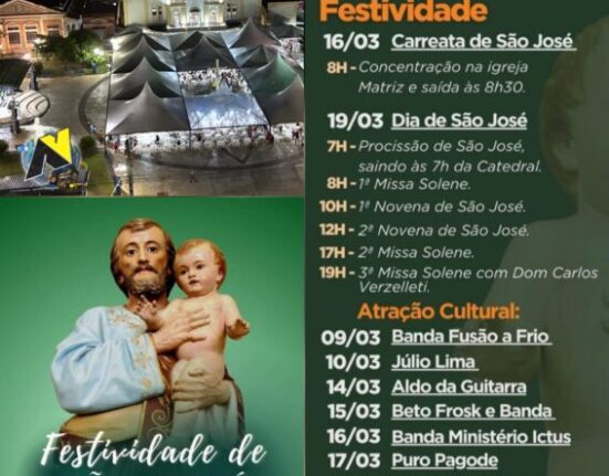 Em Castanhal Festividade de São José segue até o dia 19 de março na Praça da Matriz