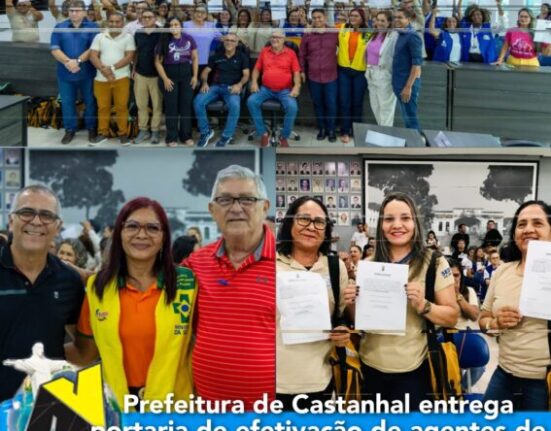 Prefeitura de Castanhal entrega portaria de efetivação de agentes de saúde e de endemias